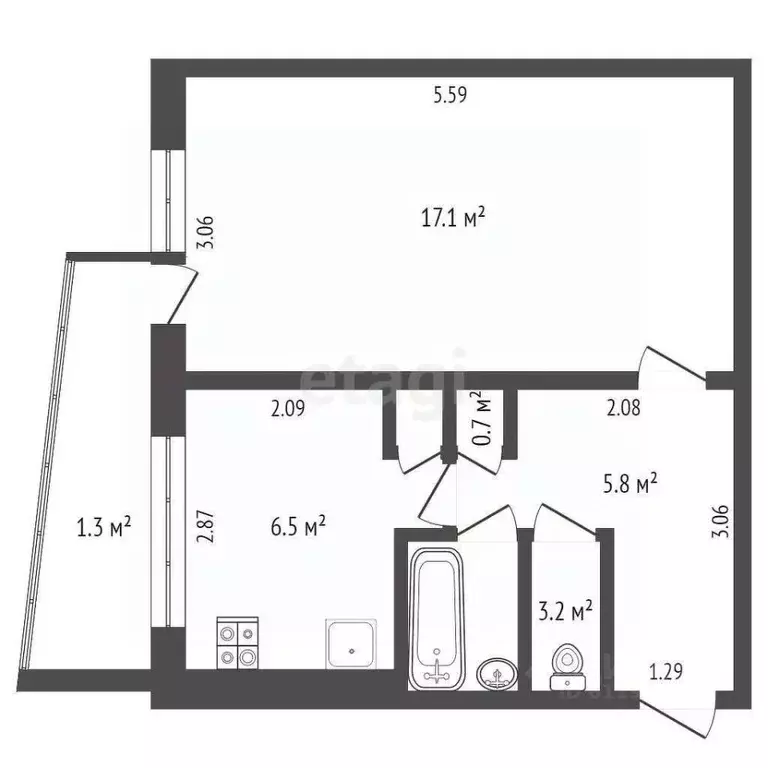 1-к кв. Мордовия, Саранск ул. Коваленко, 9 (33.3 м) - Фото 1