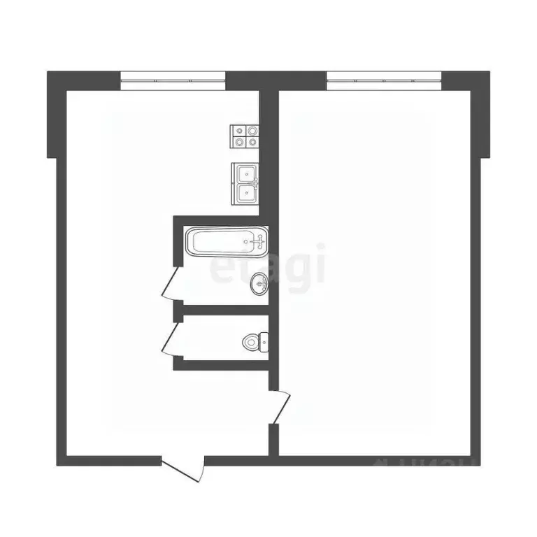 1-к кв. Мордовия, Саранск ул. Воинова, 1 (33.2 м) - Фото 2