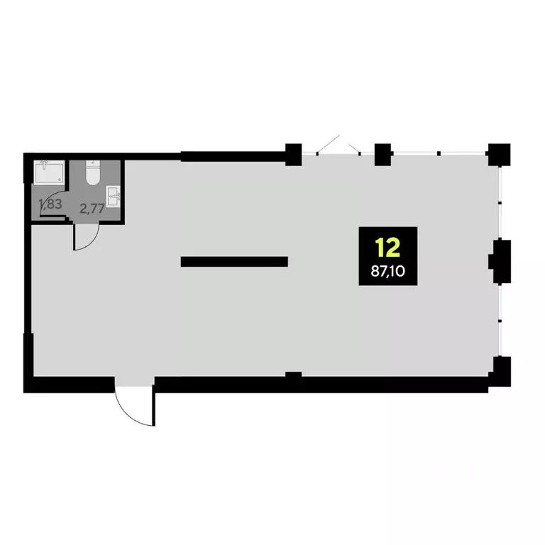 Офис в Тюменская область, Тюмень ул. Андрея Приказнова, 7 (86 м) - Фото 1