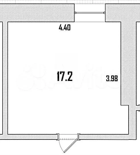 Апартаменты-студия, 17,3 м, 1/9 эт. - Фото 0