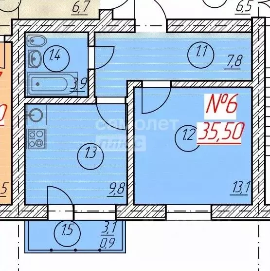 1-к кв. Челябинская область, с. Агаповка ул. Рабочая, 20А (35.5 м) - Фото 2