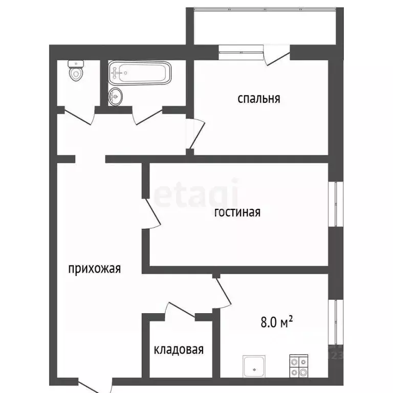 2-к кв. Владимирская область, Муром ул. Экземплярского, 45 (51.9 м) - Фото 1