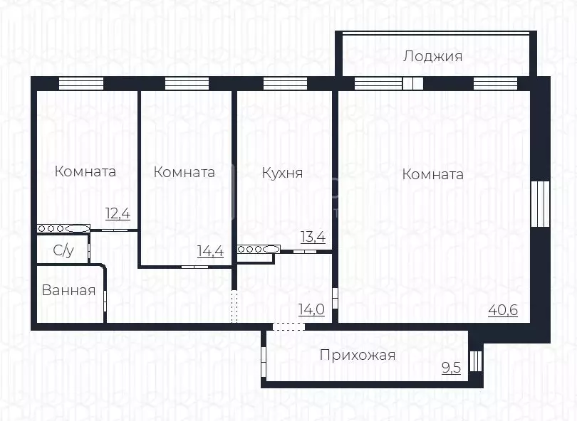 3-комнатная квартира: Екатеринбург, улица Викулова, 63к1 (109 м) - Фото 1