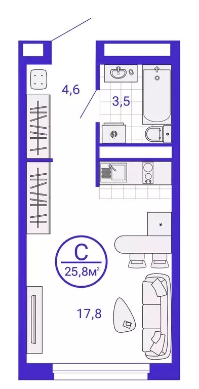Квартира-студия: Екатеринбург, жилой район Уктус, жилой комплекс Астон ... - Фото 1