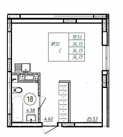 Студия Владимирская область, Владимир пос. Заклязьменский,  (34.7 м) - Фото 1