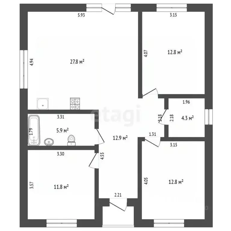 Дом в Тюменская область, Тюмень Царево садовое товарищество, ул. ... - Фото 2