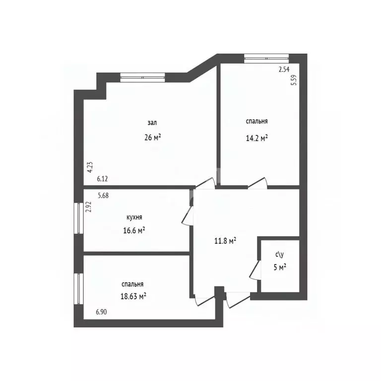 3-к кв. Дагестан, Дербент просп. Агасиева, 18Ж (93.0 м) - Фото 2