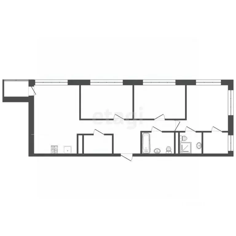 3-к кв. Тюменская область, Тюмень ул. Виктора Тимофеева, 10 (88.8 м) - Фото 1