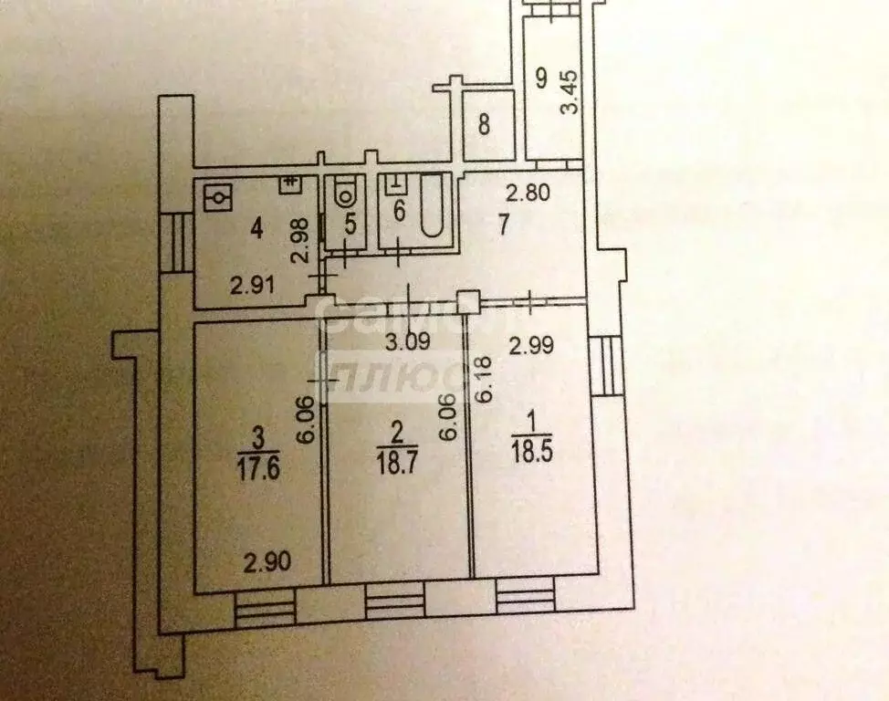Комната Москва 3-я Фрунзенская ул., 13 (18.5 м) - Фото 2