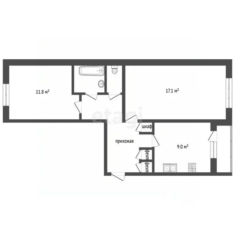 2-к кв. Московская область, Воскресенск Новлянский мкр, ул. ... - Фото 2