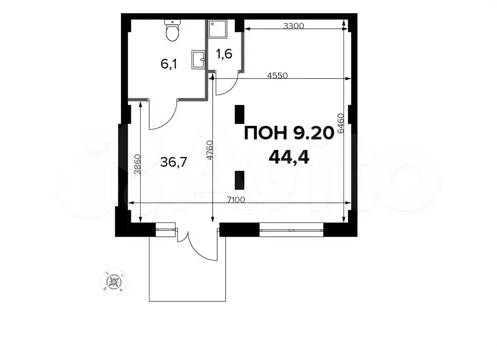 Стрит Ритейл 44.4 м - на трафике - Фото 0