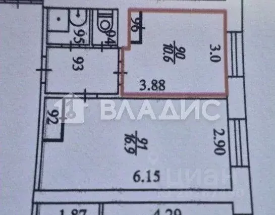 Комната Калужская область, Калуга ул. Плеханова, 2к1 (11.0 м) - Фото 2