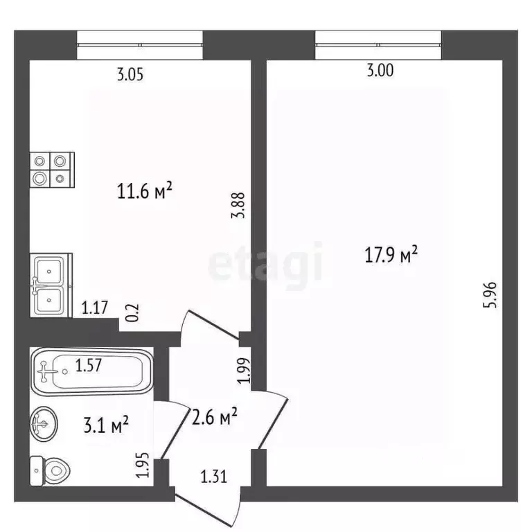 1-к кв. Хабаровский край, Комсомольск-на-Амуре Магистральное ш., 39 ... - Фото 0