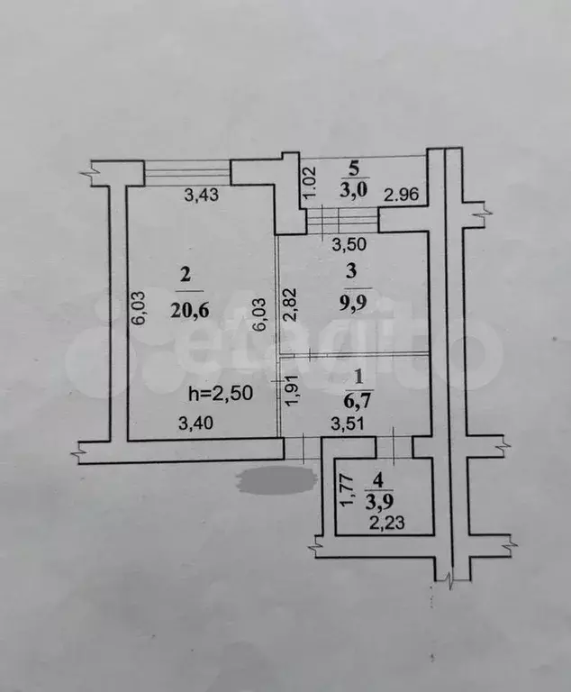 1-к. квартира, 41,1 м, 4/12 эт. - Фото 0