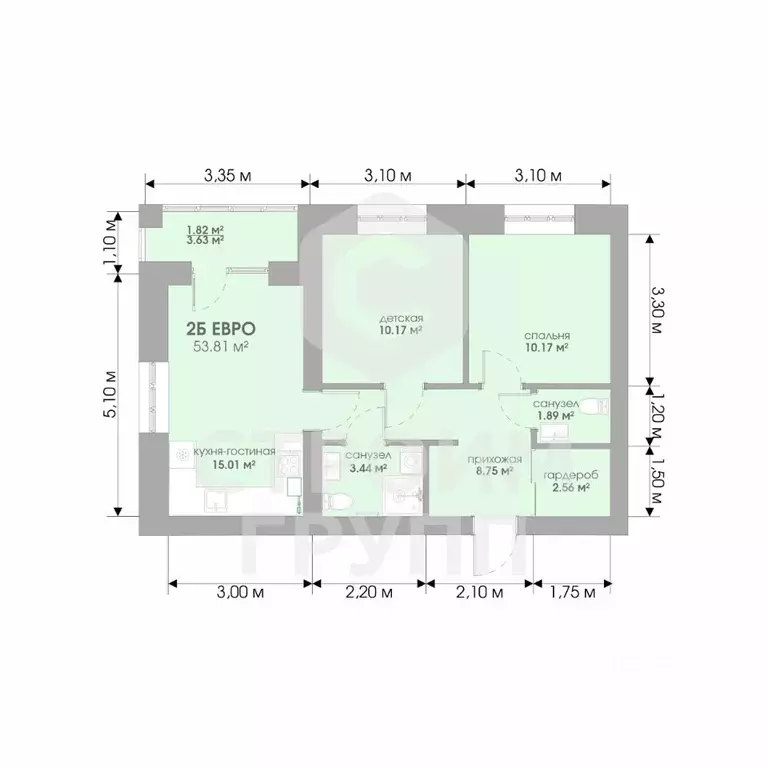 2-к кв. Владимирская область, Суздаль  (53.81 м) - Фото 2