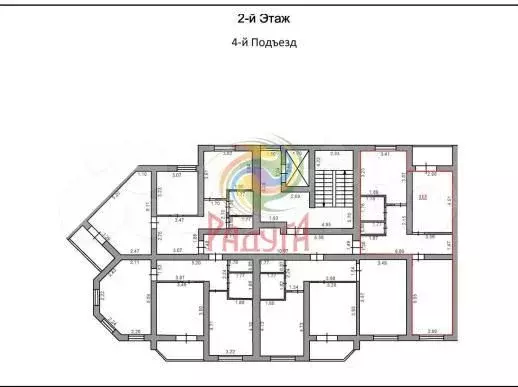 2-к. квартира, 59,5 м, 2/9 эт. - Фото 1