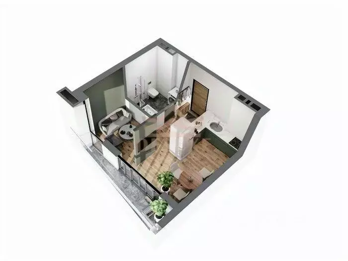 Студия Крым, Ялта ул. Дражинского, 45А (31.0 м) - Фото 1