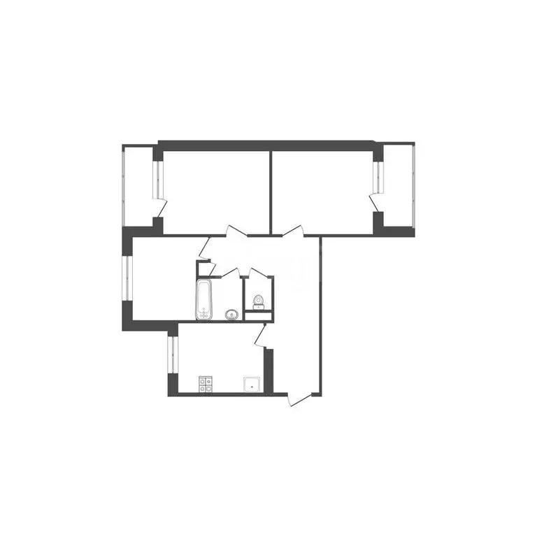3-комнатная квартира: Белгород, проспект Ватутина, 12 (59.8 м) - Фото 1
