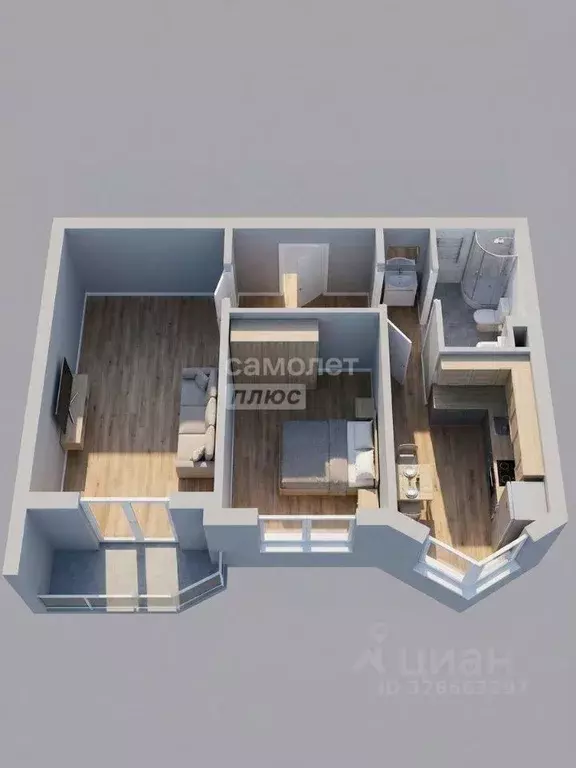 2-к кв. Москва Белореченская ул., 45К1 (51.7 м) - Фото 1