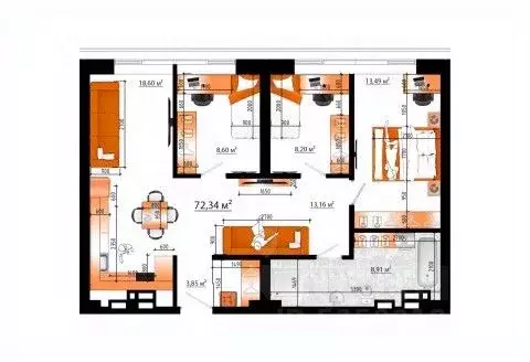 4-к кв. Приморский край, Владивосток ул. Гамарника (72.34 м) - Фото 0