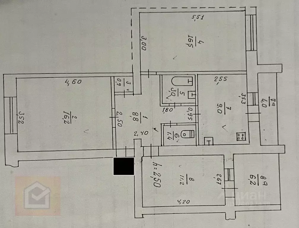 3-к кв. Крым, Евпатория ул. Серова, 80 (72.0 м) - Фото 2