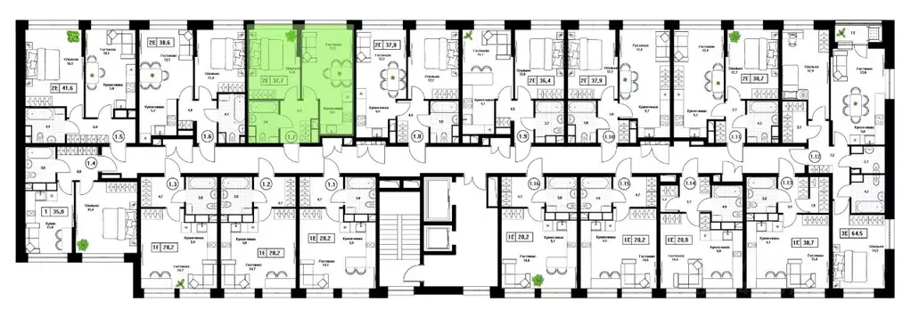 1-к кв. Московская область, Пушкино Пушкино Град жилой комплекс (37.7 ... - Фото 2