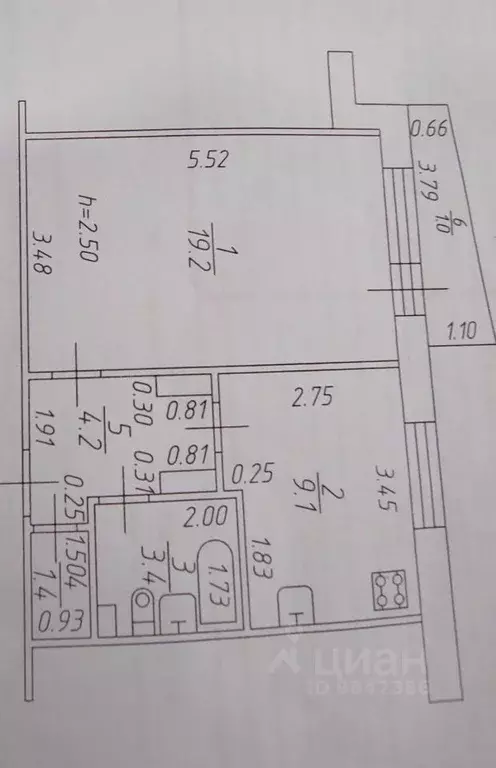 1-к кв. Татарстан, Казань ул. Латышских Стрелков, 41 (37.3 м) - Фото 1