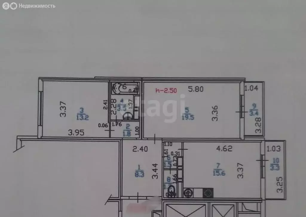 2-комнатная квартира: Анапа, улица Адмирала Пустошкина, 22к7 (65.3 м) - Фото 1