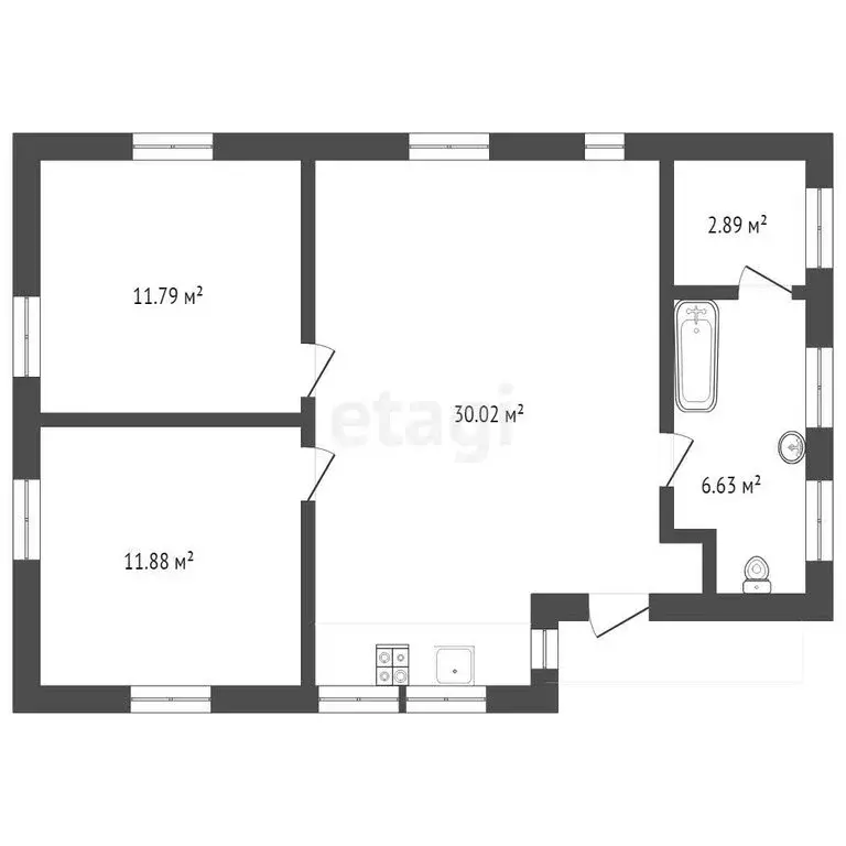 Дом в Белокуриха, Новосибирская улица (39.1 м) - Фото 0