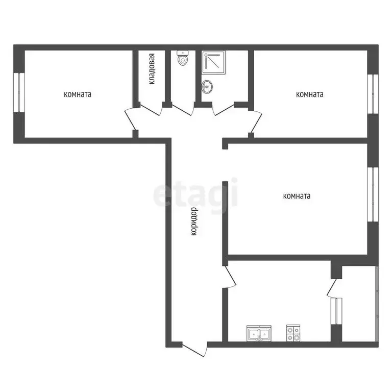 3-комнатная квартира: Ессентуки, улица Ермолова, 106 (70.5 м) - Фото 0