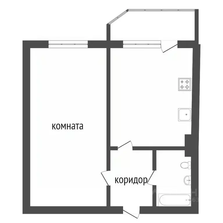 1-к кв. Ханты-Мансийский АО, Сургут ул. Семена Билецкого, 1 (36.0 м) - Фото 1