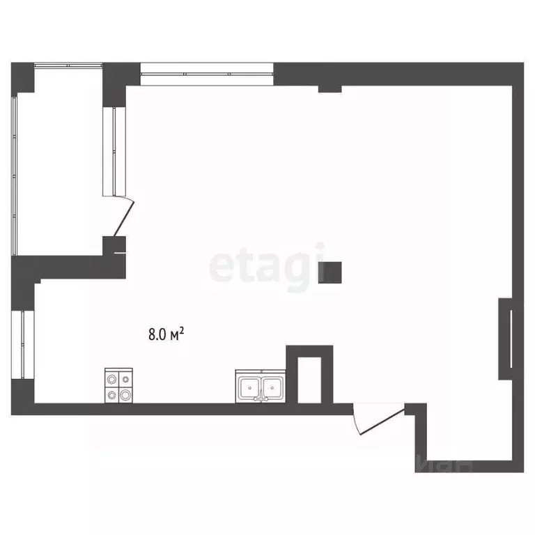 1-к кв. Крым, Ялта ул. Репина, 21 (44.85 м) - Фото 2