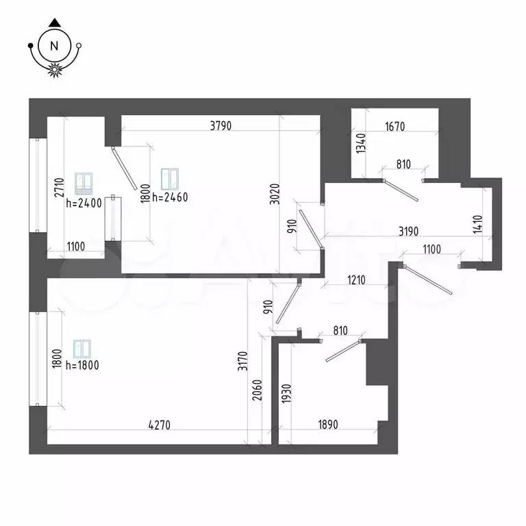 1-к. квартира, 39,9 м, 11/14 эт. - Фото 1