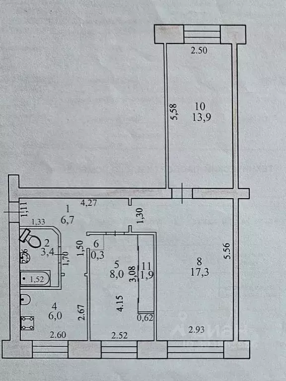 3-к кв. Хабаровский край, Комсомольск-на-Амуре ул. Аллея Труда, 60к2 ... - Фото 1