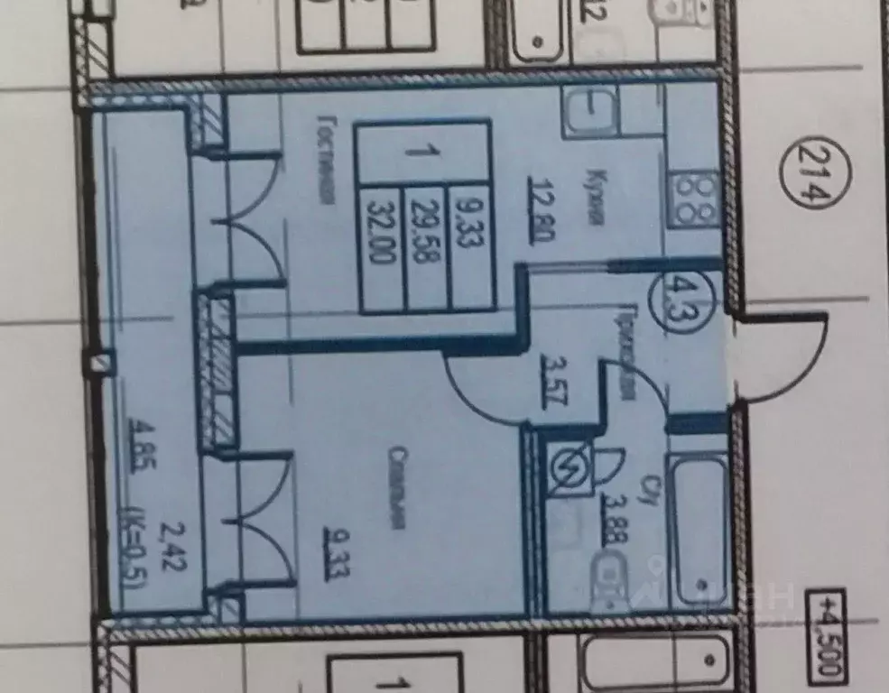 1-к кв. Ленинградская область, Кудрово г. Всеволожский район, ... - Фото 1