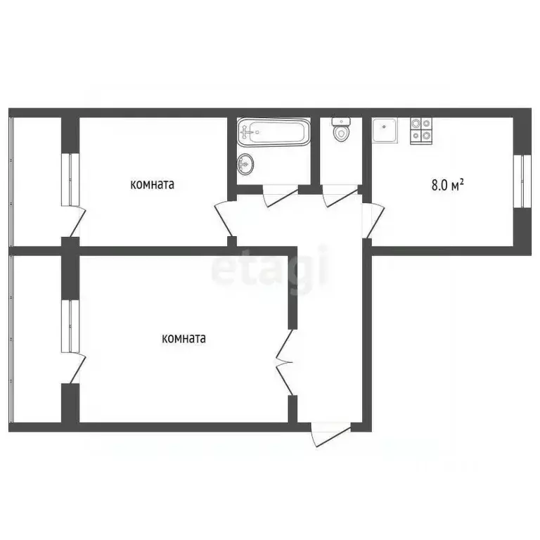 2-к кв. Ставропольский край, Георгиевск ул. Тронина (63.1 м) - Фото 2