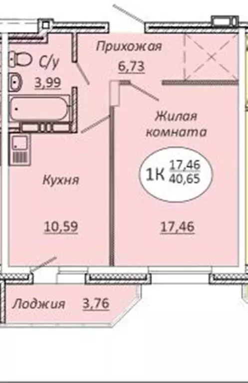 1-комнатная квартира: Новосибирск, 2-я Воинская улица, 51 (40.65 м) - Фото 1