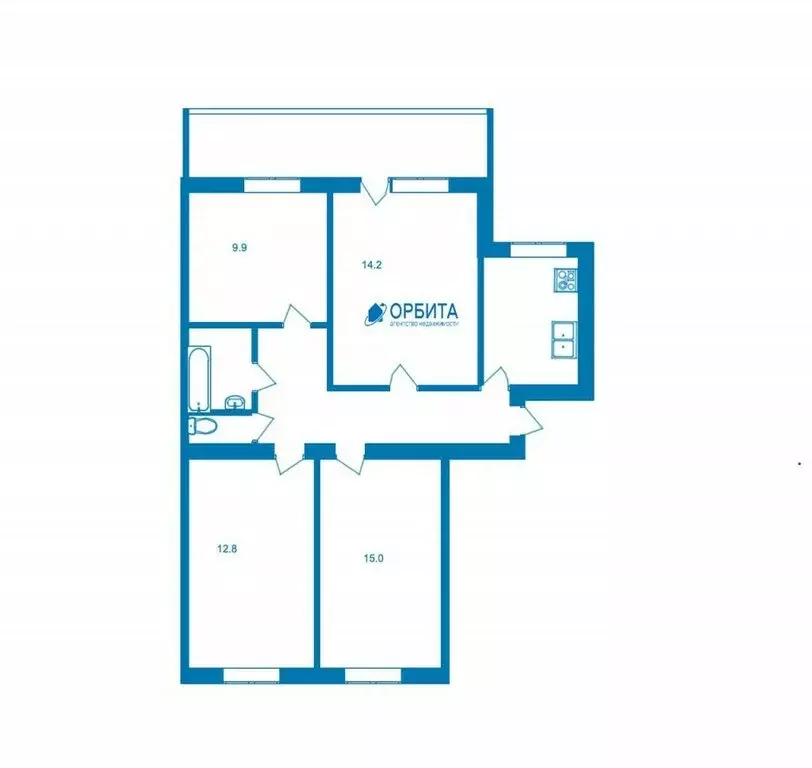 4-комнатная квартира: Тюмень, улица Щербакова, 88 (78.7 м) - Фото 0