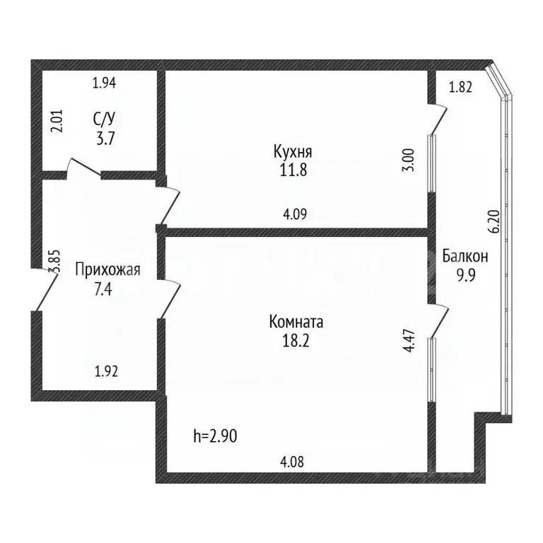 1-к кв. Краснодарский край, Краснодар ул. Репина, 1/2к3 (44.0 м) - Фото 1