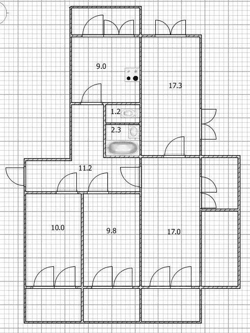 4-к кв. Башкортостан, Уфа Кольцевая ул., 207 (88.6 м) - Фото 1