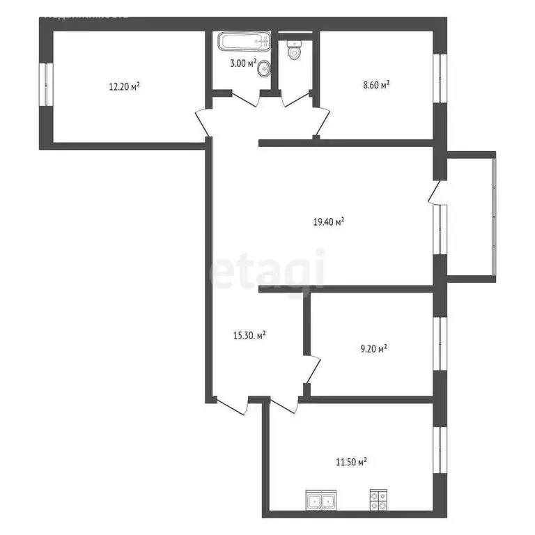 4-комнатная квартира: Прохладный, улица Карла Маркса, 2/1 (83.2 м) - Фото 0