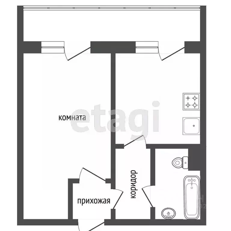 1-к кв. Красноярский край, Красноярск просп. 60 лет Образования СССР, ... - Фото 1