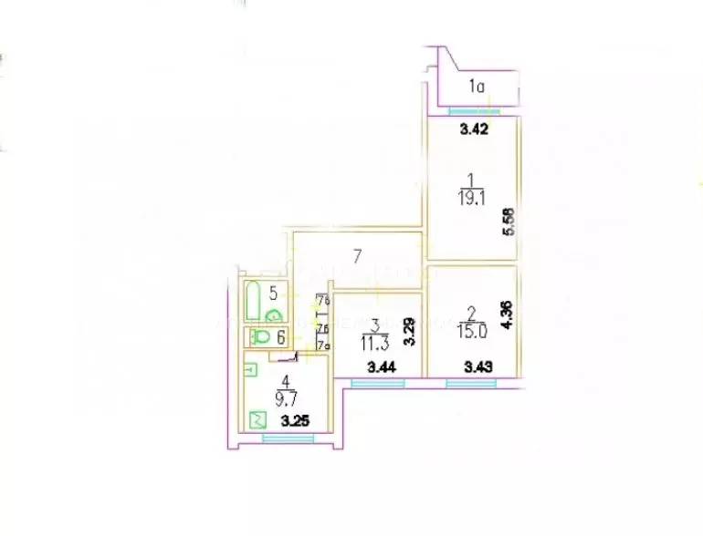 3-к кв. Москва Новочеремушкинская ул., 52К2 (77.5 м) - Фото 1