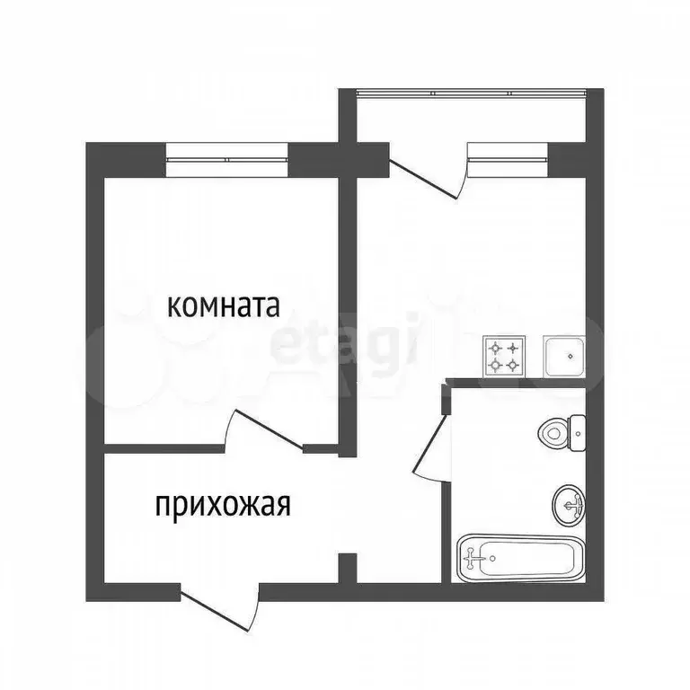 1-к. квартира, 38 м, 6/10 эт. - Фото 0