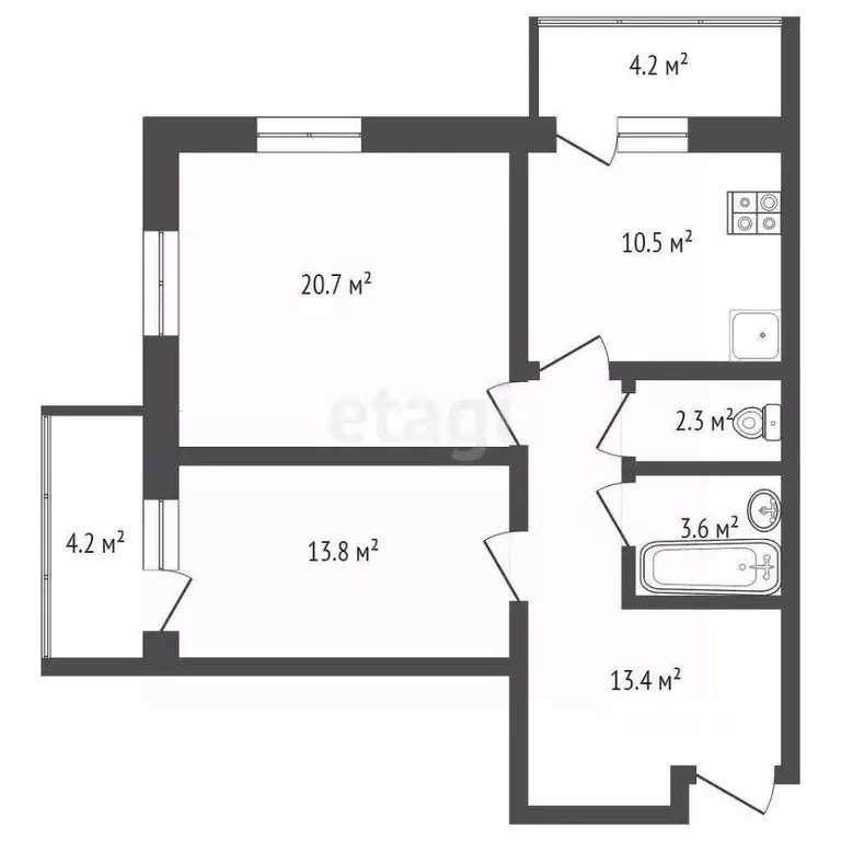 2-к кв. Орловская область, Орел ул. Нормандия-Неман, 78 (72.7 м) - Фото 0