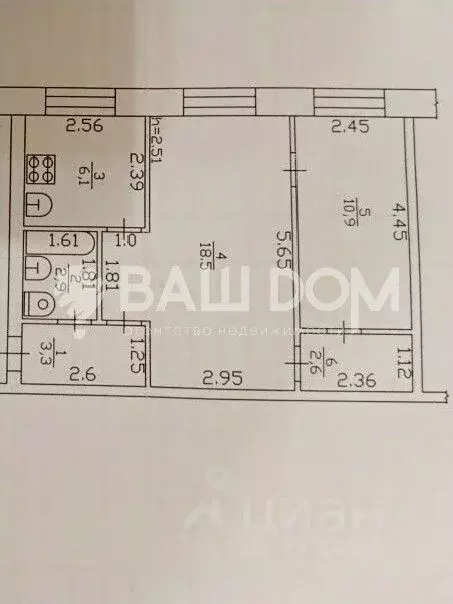 2-к кв. Брянская область, Дятьково ул. Ленина, 127 (44.3 м) - Фото 2