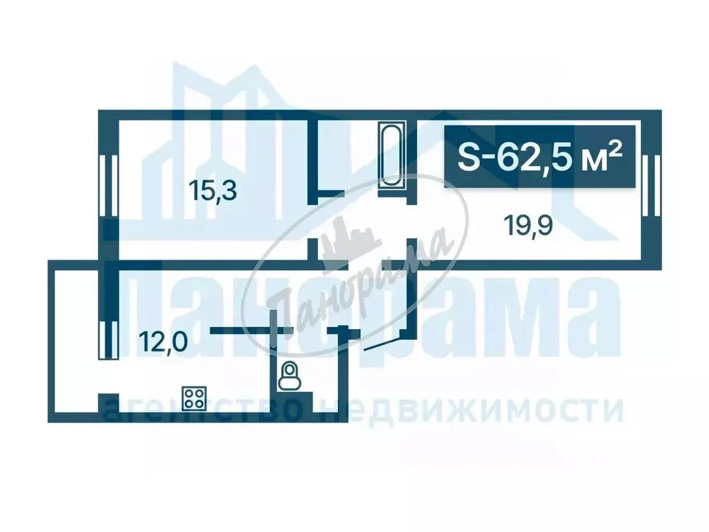 2-к кв. Калужская область, Калуга ул. Серафима Туликова, 2 (62.5 м) - Фото 2