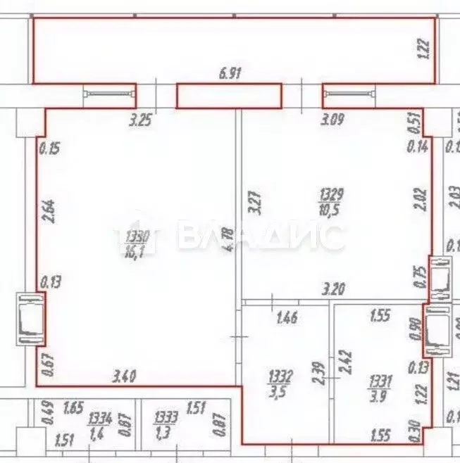 1-к кв. Санкт-Петербург Пулковское ш., 14Д (47.0 м) - Фото 2