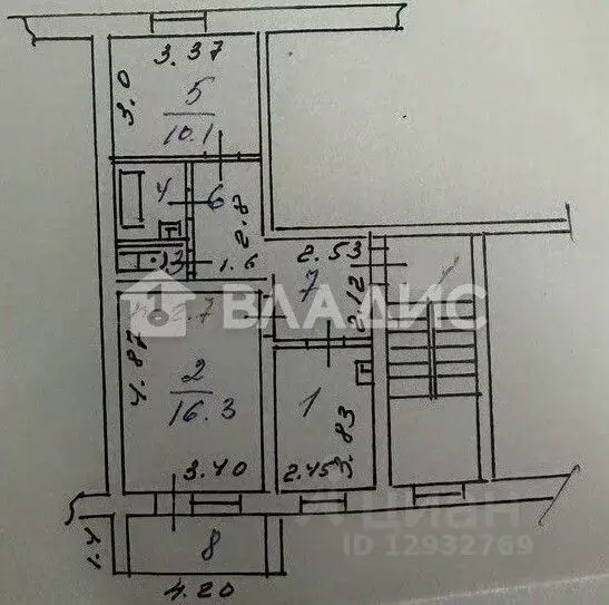 2-к кв. Пензенская область, Пенза Вадинская ул., 7 (56.0 м) - Фото 2