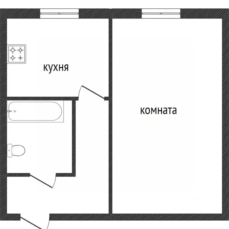 1-к кв. Омская область, Омск ул. 24-я Северная, 192 (31.0 м) - Фото 1